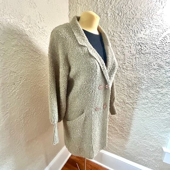 Vintage Monto Par Le Chois Bouclé Knit Cardigan Chunky Knit Puff Sleeve Coat Med - Picture 5 of 16